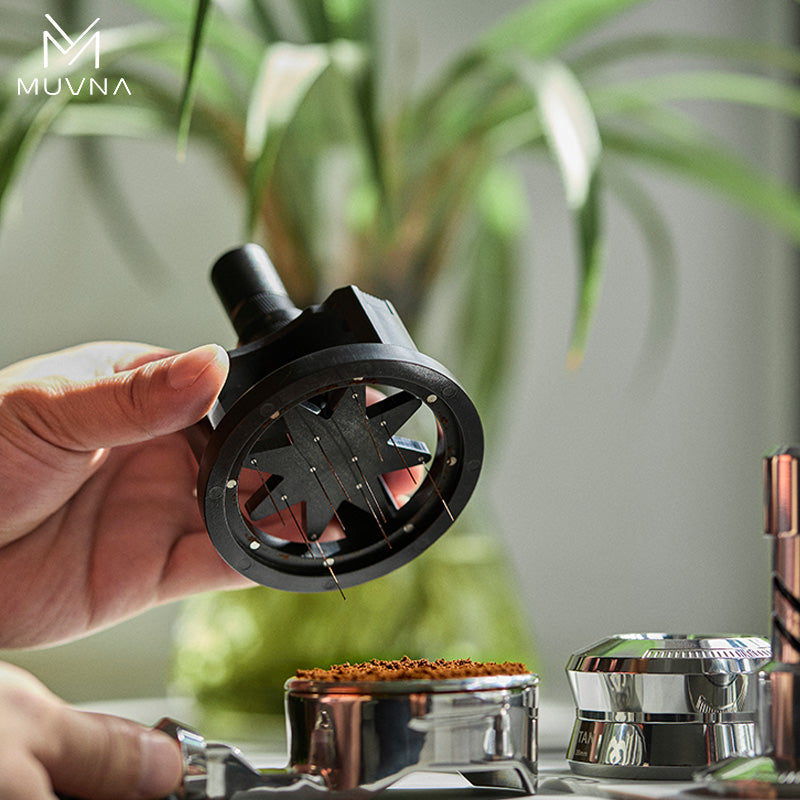 Muweinatimo iynə tipli qəhvə tozu dispenseri espresso maşını iynə tipli qəhvə tozu aqlomeratları bərabər şəkildə qarışdırır və parçalayır