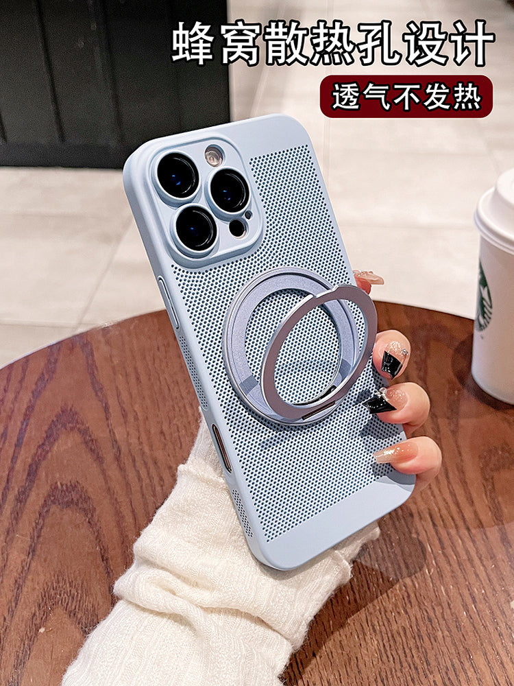 Apple 16promax mobil telefon qutusu üçün uyğun 360° maqnit stend ön söz yeni iPhone17 ultra nazik istilik yayılması 16 hər şey daxil obyektiv 15pro düşməyə qarşı 14 yüksək səviyyəli sensasiya 12 kişi və qadın yüksək səviyyəli sərt çanta