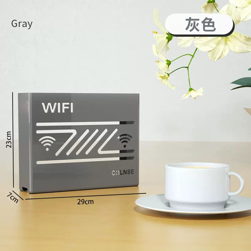 Router saxlama qutusu zımbasız divara quraşdırılmış divar çarxı artefakt wifi işığı pişik televizorunun üst qutusu anbarı