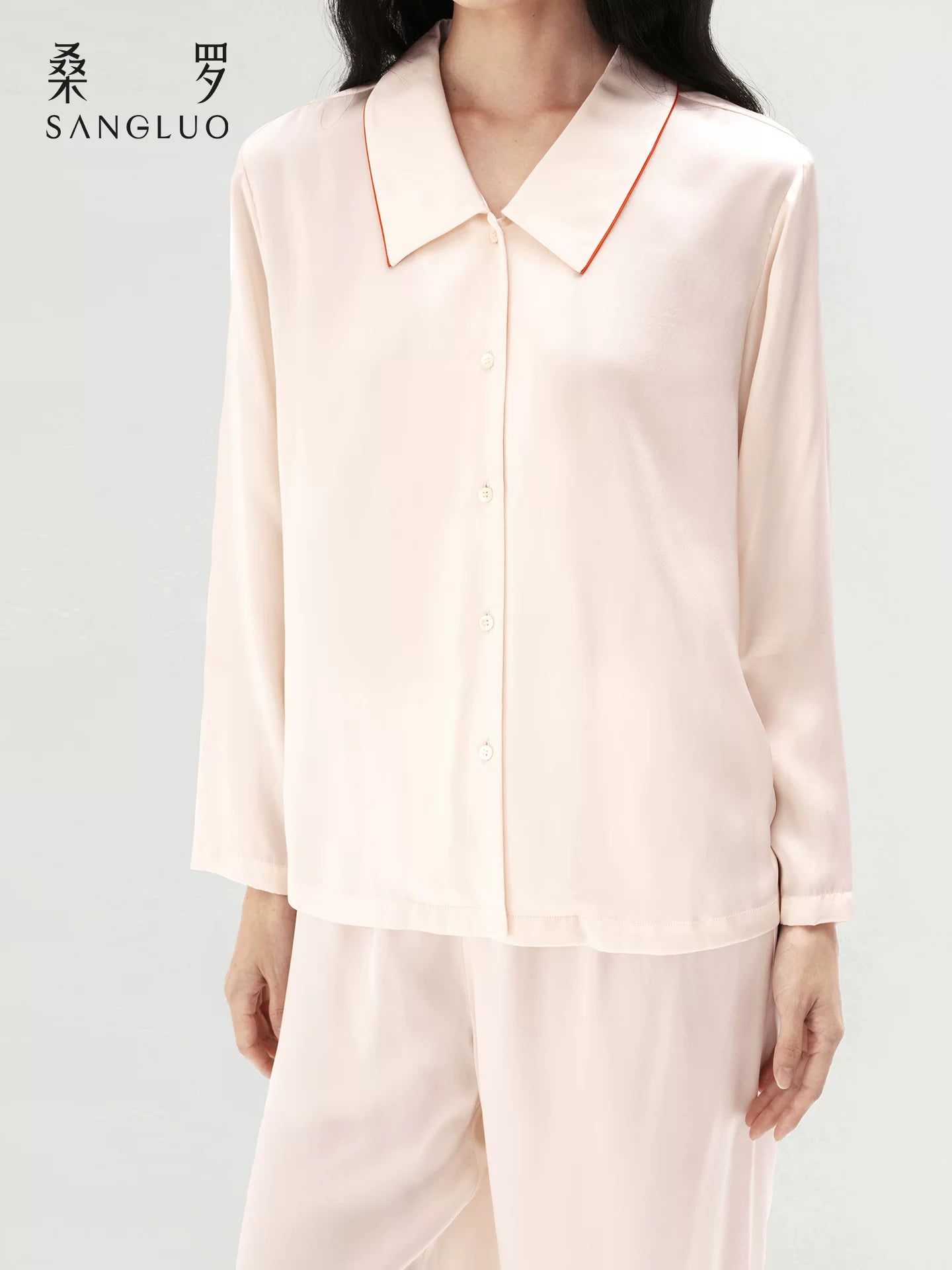 Super yumşaq" Sanluo ipək pijama dəsti xarici geyim üçün 100% tut ipək minimalist ipək ev paltarı hədiyyə qutusu