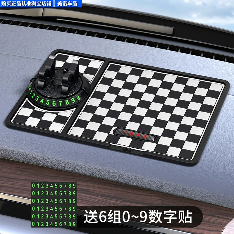 Avtomobil sürüşməyən döşəyi Yüksək temperatura davamlı Avto Avtomobil Dekorasiya Mərkəzi Konsolu Alət paneli Mobil Telefon Sabit Saxlama Məkanı Rezin Mat