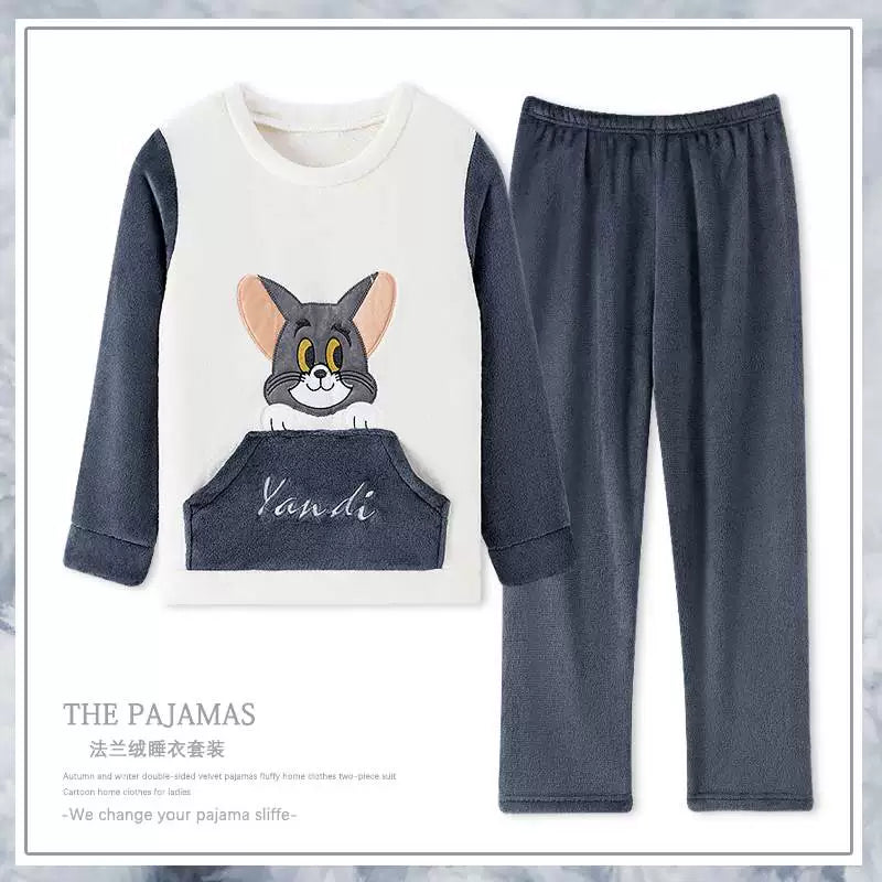 cütlük pijama dəsti qış qadın kişilər pijama ev geyimləri pijama