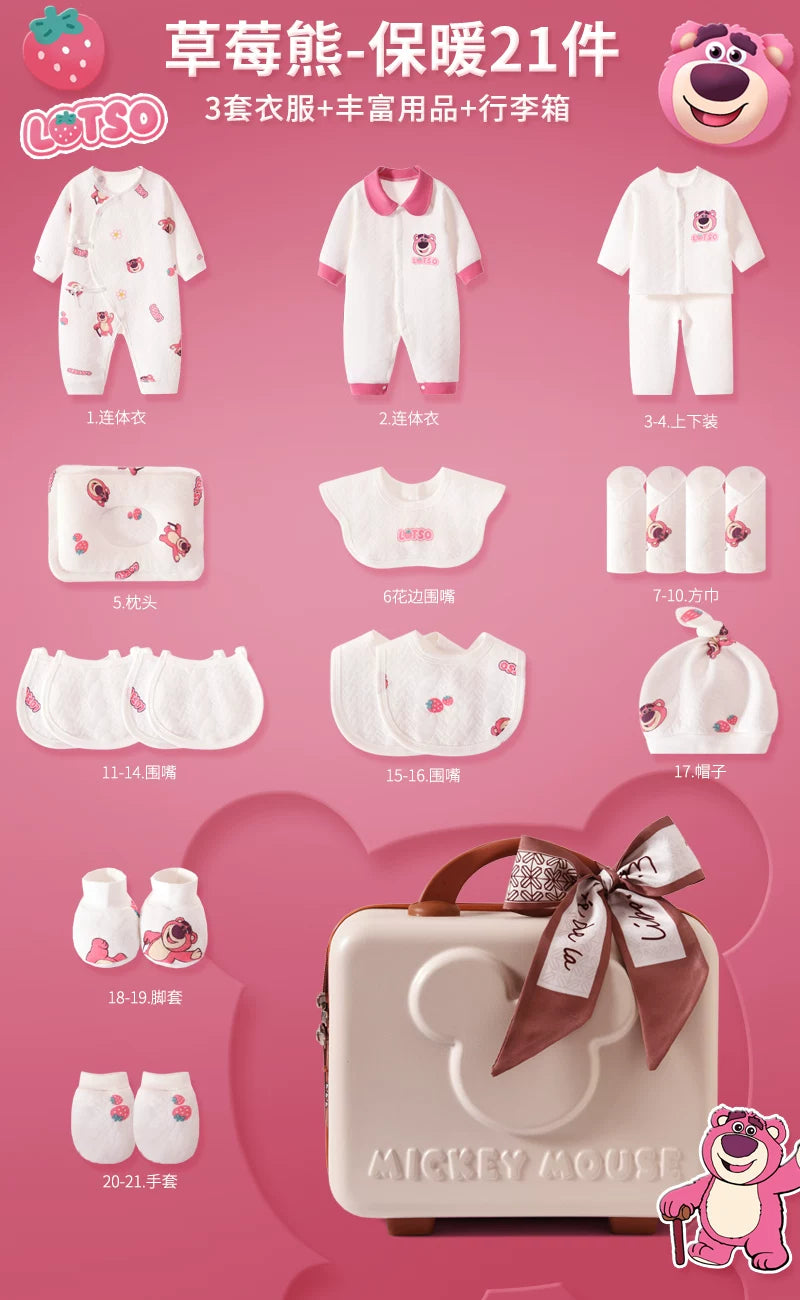 Disney Yenidoğulmuş Körpə Geyimləri Hədiyyə Dəsti - Yenidoğulmuşlar, Bir Aylıq Bayram və Yüksək Səviyyəli Hədiyyə üçün İdealdır