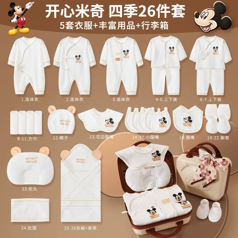 Disney Yenidoğulmuş Körpə Geyimləri Hədiyyə Dəsti - Yenidoğulmuşlar, Bir Aylıq Bayram və Yüksək Səviyyəli Hədiyyə üçün İdealdır