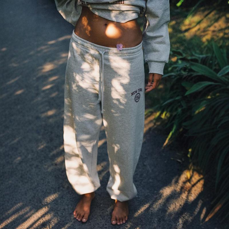 ZA Qadınlar üçün 2024 Payız Hərf Naxışlı Sviter 0264852, Orta Bel Dartılan Yun Sviter Şalvarı 0264860