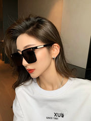 Qadınlar üçün yüksək səviyyəli günəşdən qoruyucu günəş eynəyinin Koreya versiyası, kvadrat çərçivə, kiçik üz, kiçik avtomobil, kişilər üçün anti-UV polarizasiyalı gün eynəkləri