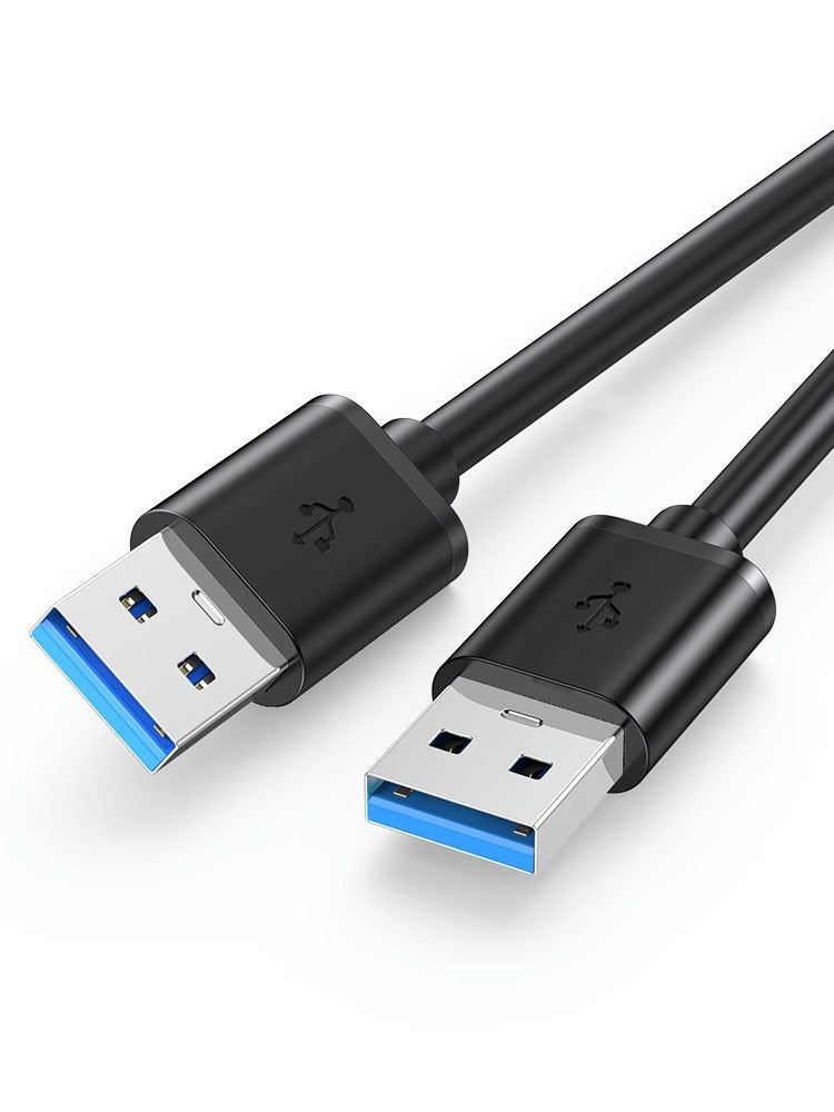 Cüt uclu USB məlumat kabeli kişidən kişiyə radiator cüt kişi notebook kabeli adapter interfeysi kompüter ötürmə şarj kabeli ikitərəfli uzatma sürətli ikili USB3.0 məlumat kabeli