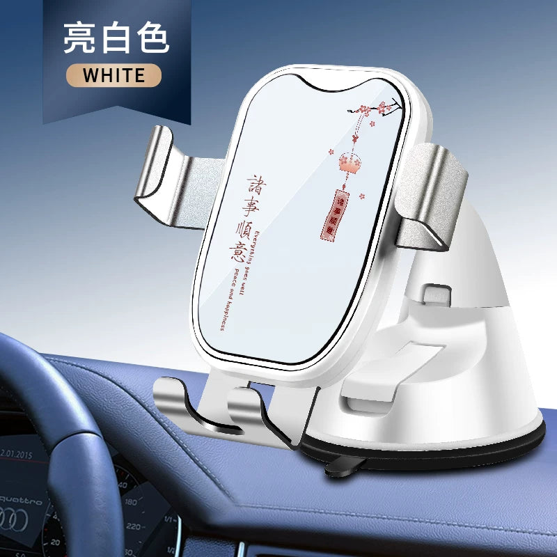 2024 New Car Phone Holder, Universal Suction Cup Navigation Mount, Gravity Controlled Phone Holder