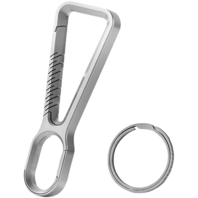KOU004 Titanium Alloy Key Chain Multifunctional Car Key Simple Key Ring Pendant Outdoor Hiking Buckle Quick Release
