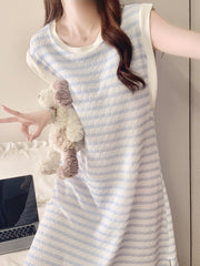 Qadınlar üçün gecə paltarı Yay Modal Pambıq Qolsuz Jilet Döş Yastıqlı Pijama Qadınlar üçün Yay 2025 Yeni Ev Geyimi
