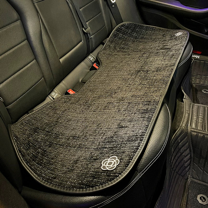 Linen car seat cushions, for all seasons, premium feel, new style, women's seat cover, star-shaped car seat cover and cushion set, five-piece.