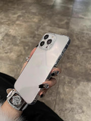 Telefonun yumşaq qabığı zədələnmir iphone16promax cib telefonu qabı 15pro şəffaf silikon yumşaq qabıq Apple 17proMax qabaqcıl ultra nazik 14plus sadə düşməyə qarşı 13/12 hər şey daxil qoruyucu örtük