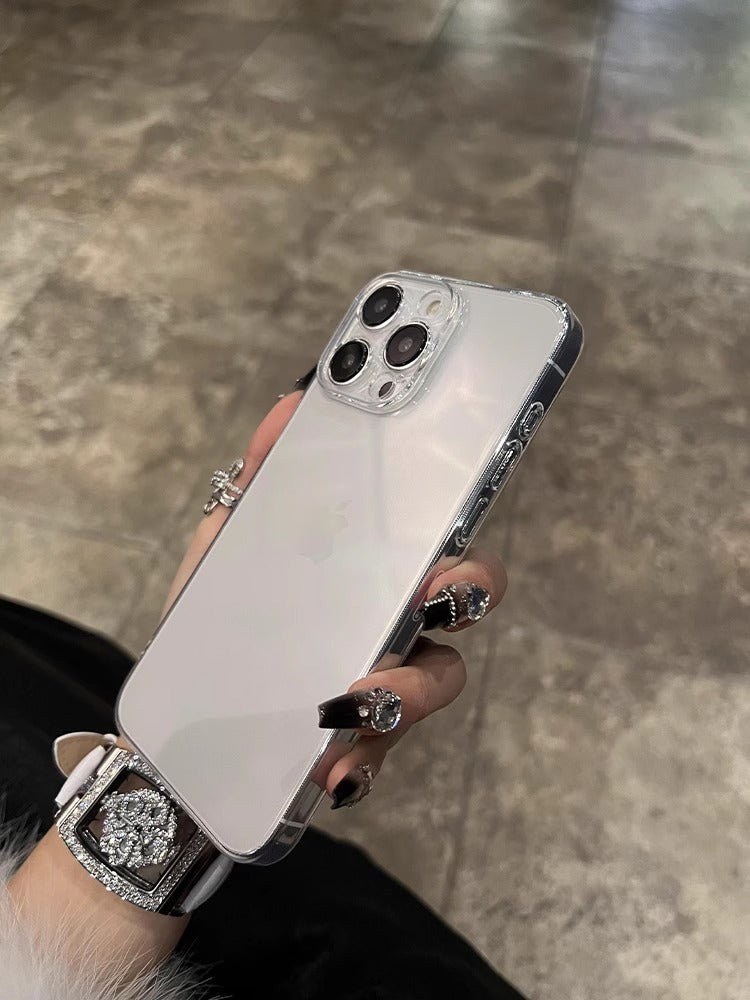 Telefonun yumşaq qabığı zədələnmir iphone16promax cib telefonu qabı 15pro şəffaf silikon yumşaq qabıq Apple 17proMax qabaqcıl ultra nazik 14plus sadə düşməyə qarşı 13/12 hər şey daxil qoruyucu örtük