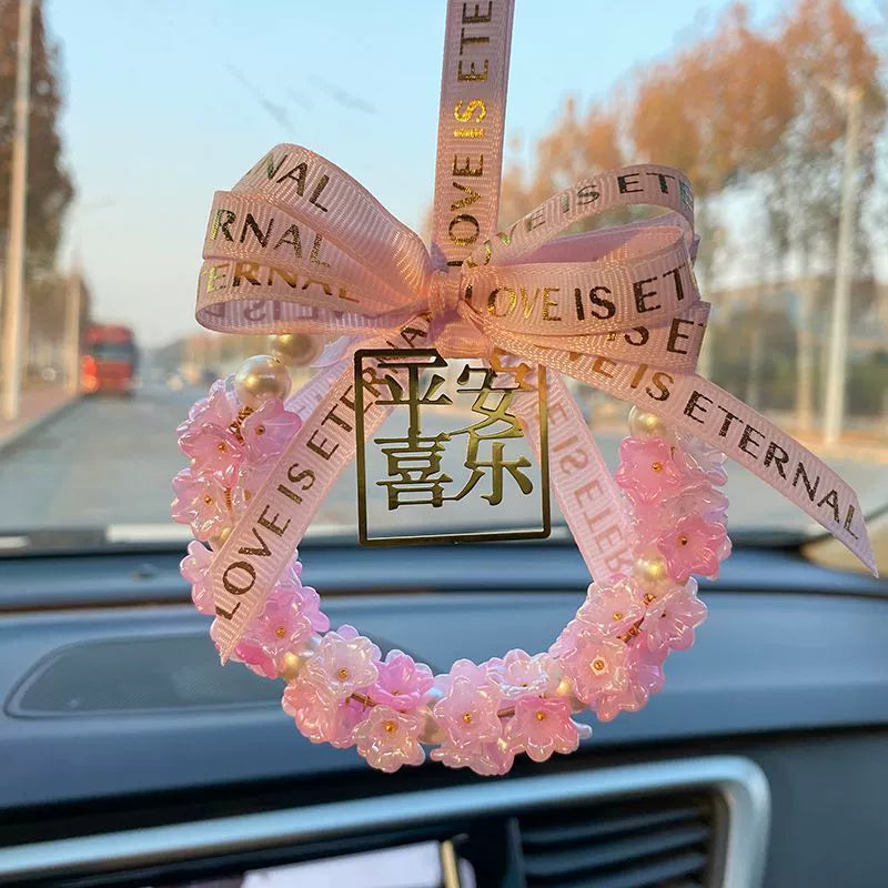 2025 Yeni Avtomobil Asqıları İnternet Məşhur Avtomobil Arxa Görünüş Güzgüsü Asma Qadın Avtomobili Yüksək səviyyəli Kulonlar Ornamenti Safe Joy