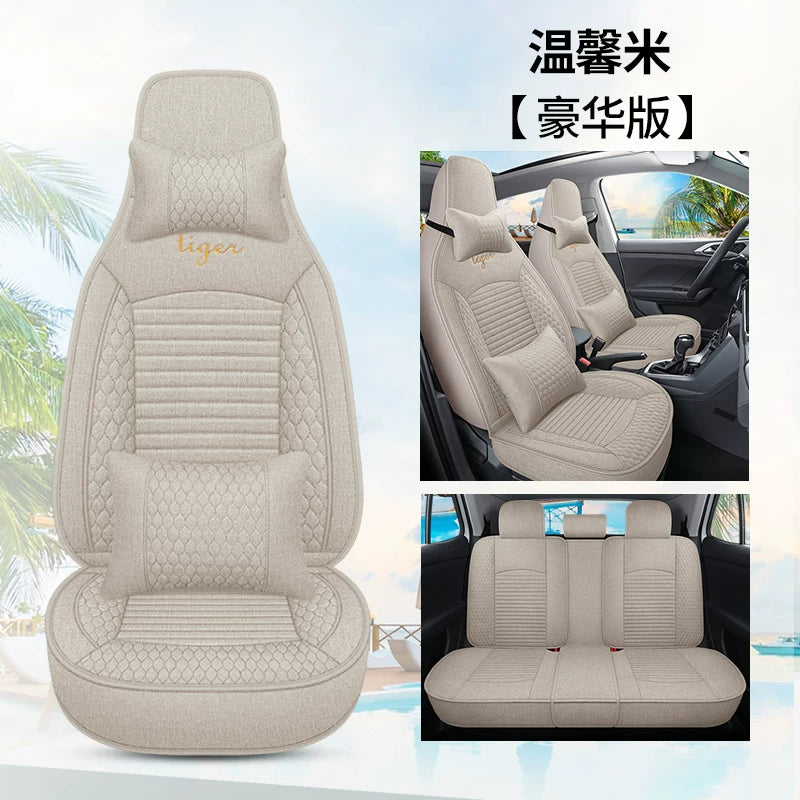 2025 BYD Song PLUS Smart Driving Edition EV Lüks Model Oturacaq Üzlükləri, Kətan Oturacaq Üzlükləri, Bütün Mövsümlər üçün Avtomobil Oturacaq Yastıqları