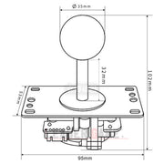 SANWA Sanhe Joystick JLF-TP-8YT Oyun Konsolu Aksesuarları Arkada Street Fighter Tekken Fighting King of Fighters İdxal olunur