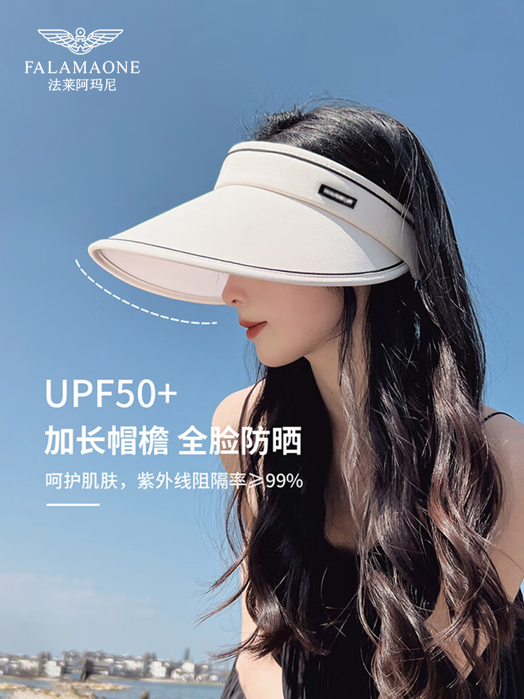 Falley Armani Women's Sun Hat 2025 New Style, UV Protection Sun Hat, Women's Visor Hat, Sun Umbrella Hat