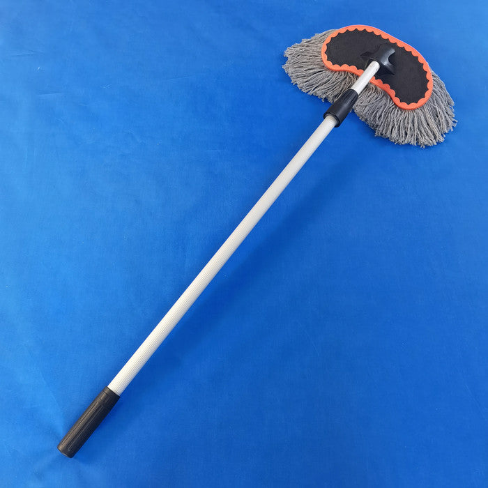 Uzun Alüminium Alaşımlı Genişləndirici Bağlantı Avtomobil Yuma Fırçası Yumşaq Yun Pambıq İpli Fantastik Mopping Aləti Avtomobil Tozlayıcı Mum Fırçası Baş Süd İpək Avtomobil Fırçası