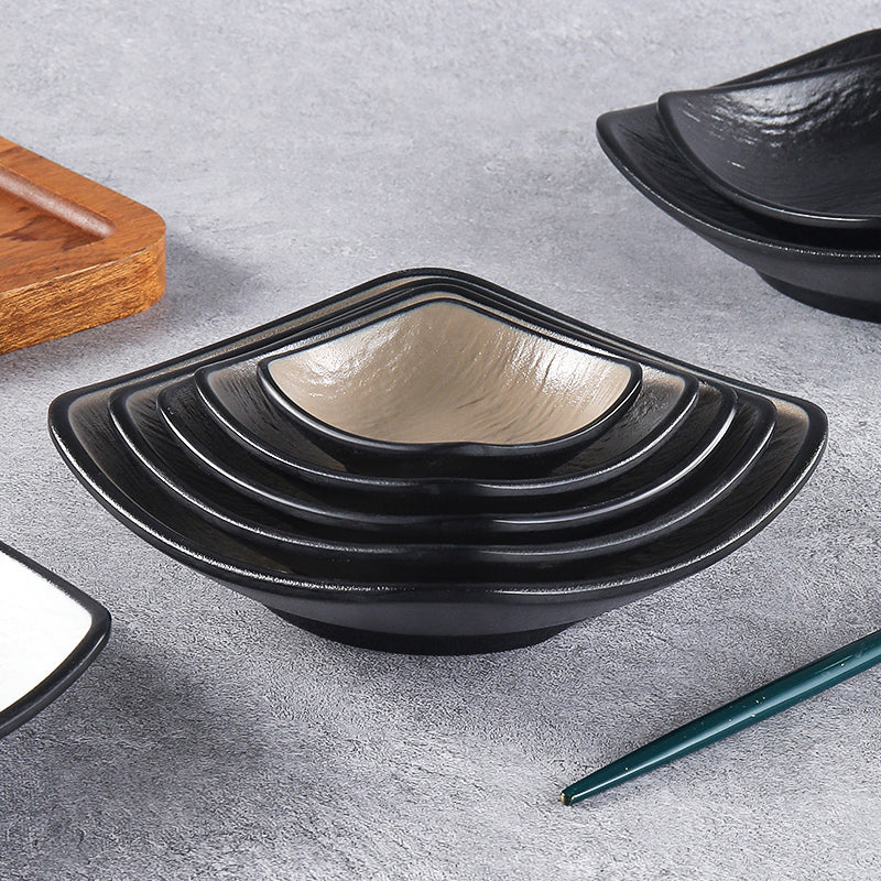 Melamin qəlyanaltı boşqab plastik imitasiya çini kvadrat kiçik boşqab ədviyyat daldırma boşqab soyuq yemək qəlyanaltı boşqab kiçik qab boşqab ticarət