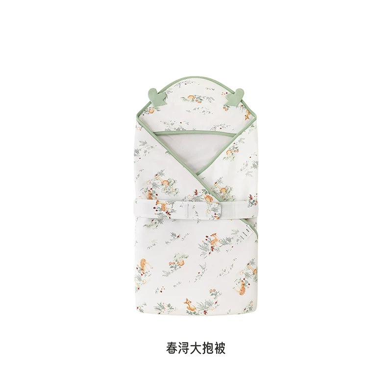 Ying's Körpə Bürünməsi Yorğanı Payız/Qış Üslubunda 5A Antibakterial Yenidoğulmuş Körpə Qış Bürünməsi Yorğanı Qalınlaşdırılmış Temperatur Sabiti Qorxuya Qarşı Bürünmə