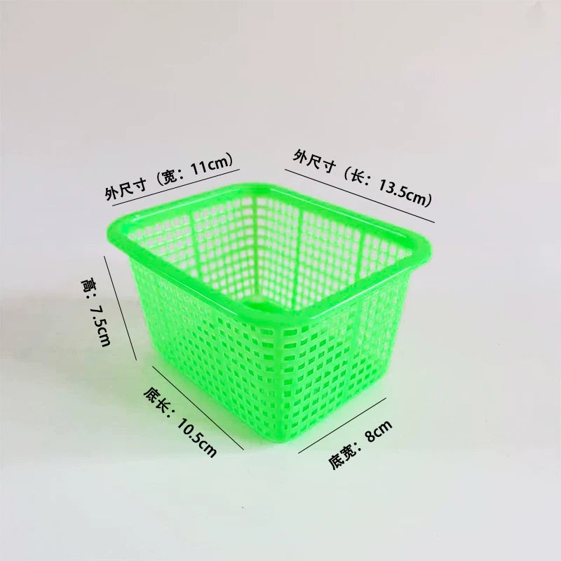 Kvadrat plastik səbət kiçik kvadrat ələk mətbəx yan yemək uşaq bağçası saxlama səbəti mətbəx meyvə və tərəvəz səbəti paylama səbəti