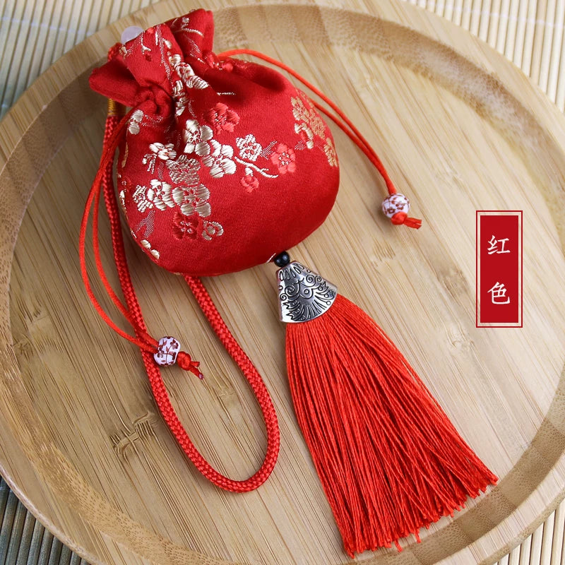 Çin üslubunda Əjdaha Qayıq Festivalı kisəsi boş çanta kisəsi boş çanta əl istehsalı DIY material çantası portativ krujka ağcaqanad kovucu buxur çantası