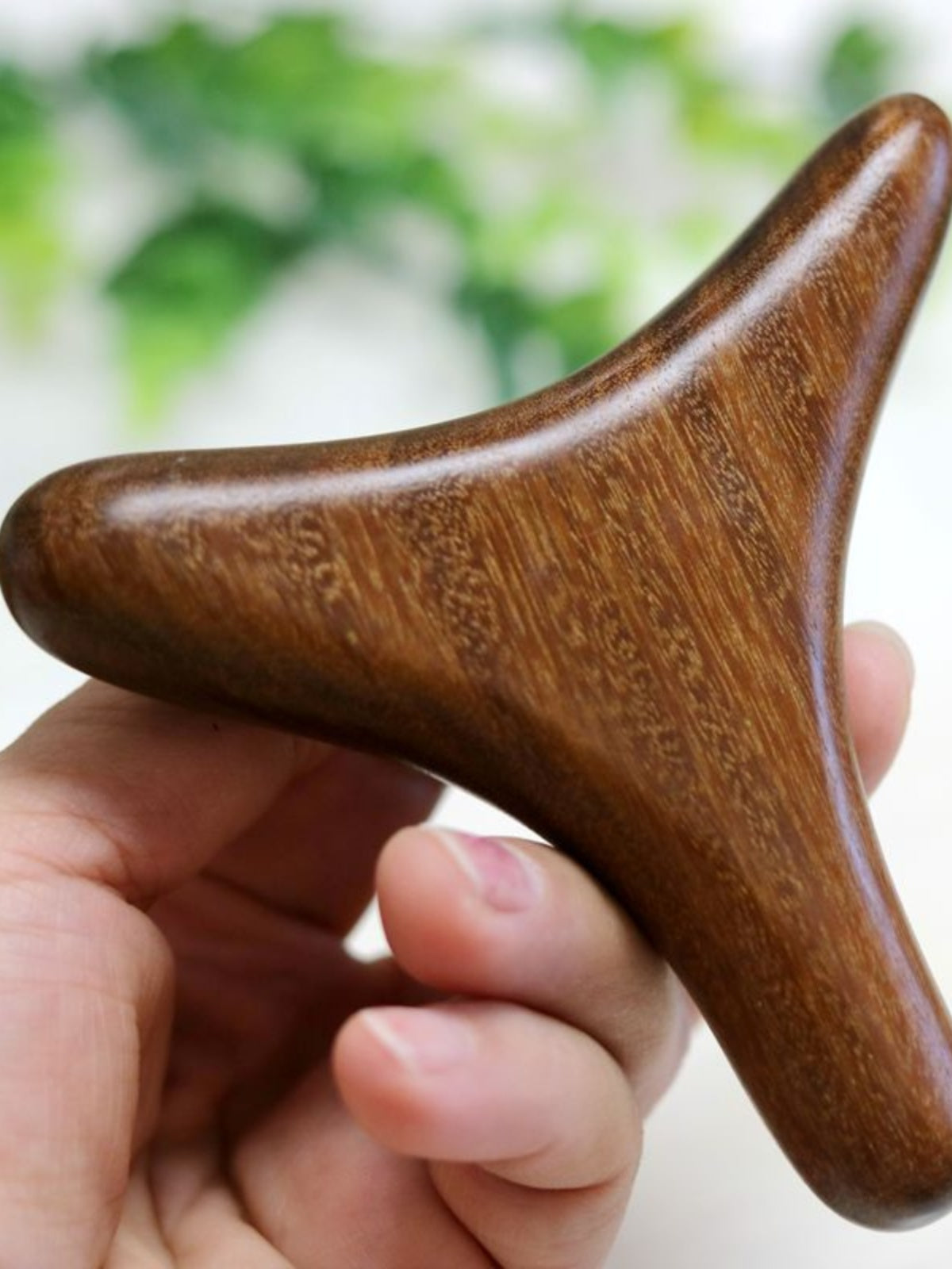 Qızıl sandal ağacı ayaq masajı, akupunktur aləti, masaj ayaq meridian çubuğu, T-konuslu ayaq masajı, çoxfunksiyalı üçbucaq quşu