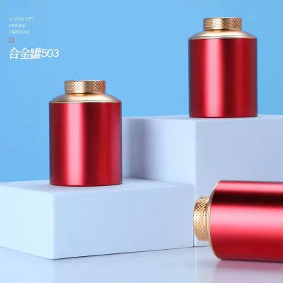 Titan ərintisi kiçik çay qutusu alüminium qutu metal çay qutusu mini portativ səyahət paslanmayan poladdan möhürlənmiş çay qabı qabı