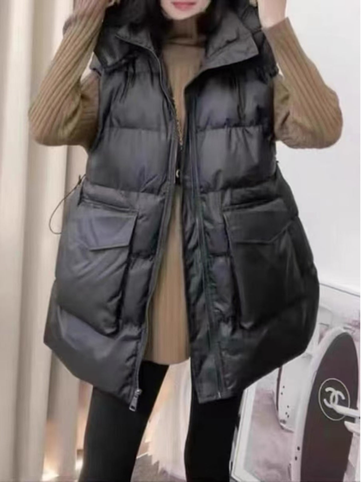 2026 Yeni Qış Orta Uzunluqlu, Böyük Ölçülü Qadınlar üçün Pambıq Yastıqlı Gödəkçə, Boş Formalı, İsti Gödəkçə Top