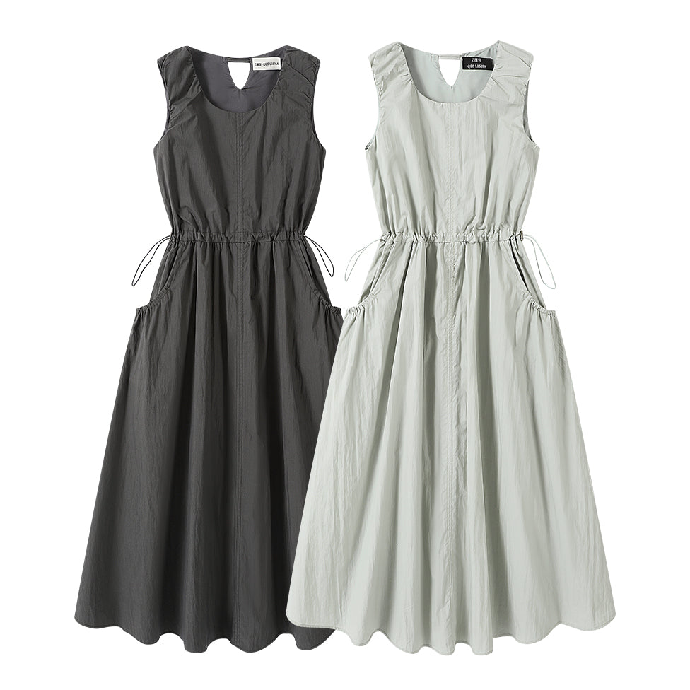 Cholisa-nın özünəməxsus və gözəl fransız üslubunda qolsuz, zərif bel hissəli don, 2026-cı ilin yaz və yay mövsümü üçün yeni bir tərz.