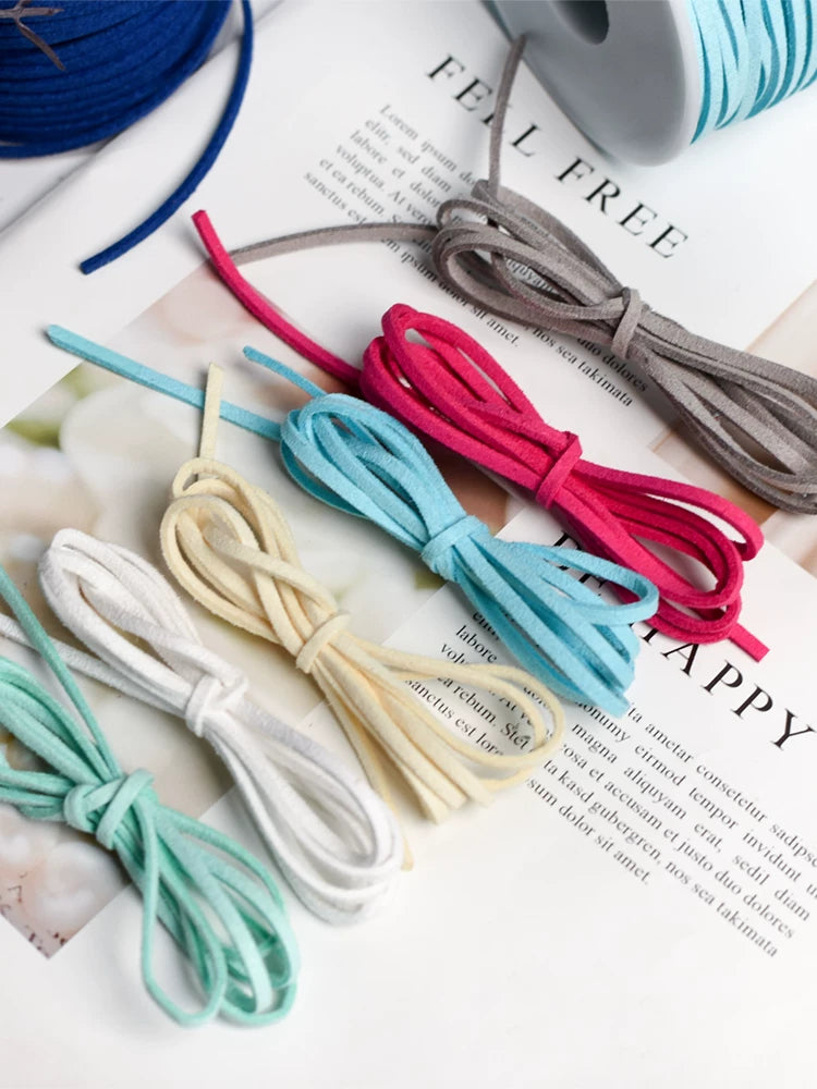 Zhuocai maral dərisi əl işi DIY material kəməri dəri ip simli çiçək hədiyyə qutusu dekorativ buket lent inək dərisi ipi