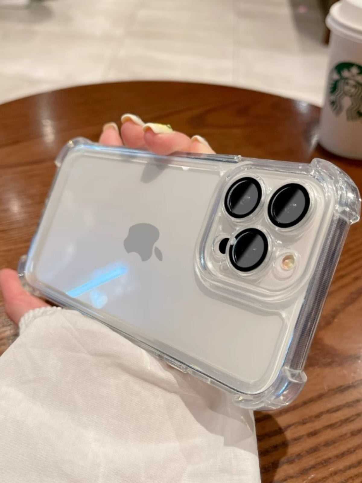 Apple silikon tətbiqi qabıq Apple çanta kəməri 14 düşməyə qarşı şəffaf sərt qabıq 13 dördbucaqlı əl qoruyucusu 16pm17pro15promax tam xrplus11 hava yastığı filmi yeni lens qutusu qram/