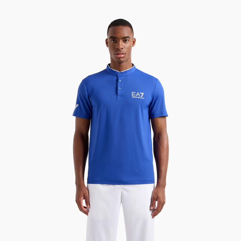 EMPORIO ARMANI EA7 Fall/Winter Men's Three-Button Stand-Up Short-Sleeve Tennis Polo Shirt