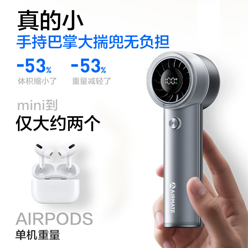Airmate əl mini yüksək sürətli turbin USB şarj açıq portativ uzun ömürlü masaüstü səssiz kiçik fan F6