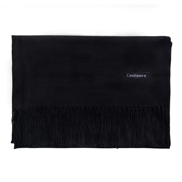 2024 monochrome tassel shawl thickened winter scarf