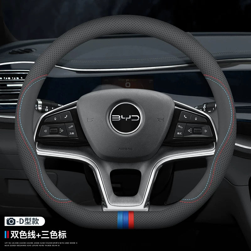 2025 BYD Yuan PLUS orijinal dəri sükan örtüyü, 2021/2023/2024 Yuan PRO sükan örtüyü dekorativ aksesuarlar