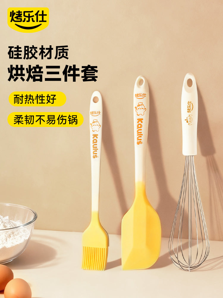 Pişirmə alətləri silikon kazıyıcı qida dərəcəli əl ilə yumurta döyən tort kazıyıcı spatula mooncake dəsti yağ fırçası xüsusi