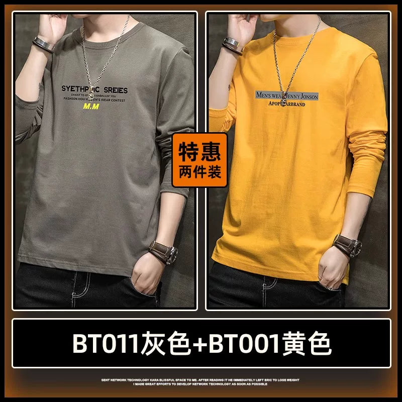 Kişilər üçün Jeanswest uzunqol köynək, 2025-ci ilin yaz və payız mövsümü, dəbli, boş və naxışlı gündəlik alt qat, nəfəs alan təmiz pambıq üst hissə.