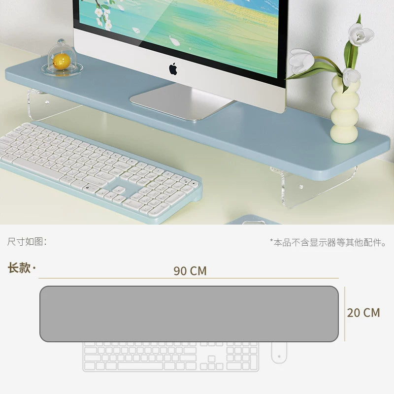 Sadə ins üslublu iş masası monitoru yüksək stend masa üstü monitoru qaldırılmış baza stolu masası genişləndirilməsi saxlama rəfi notebook ekran gücləndirici braket klaviatura saxlama rəfi