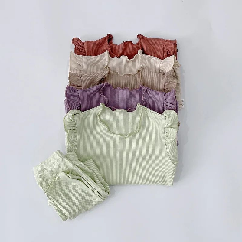 Yaz Uşaqları Pijamaları Uşaq Alt Geyimləri Körpə Qızlar üçün Geyimlər Se