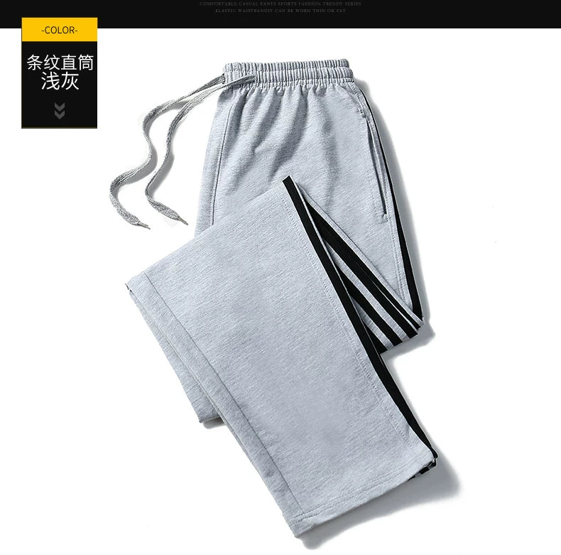 Kişi idman şalvarı, uzun pambıq şalvar, yun astarlı, nazik, yaz və payız üslubunda, gündəlik, düz ayaqlı, daralan ayaqlı, böyük ölçü.