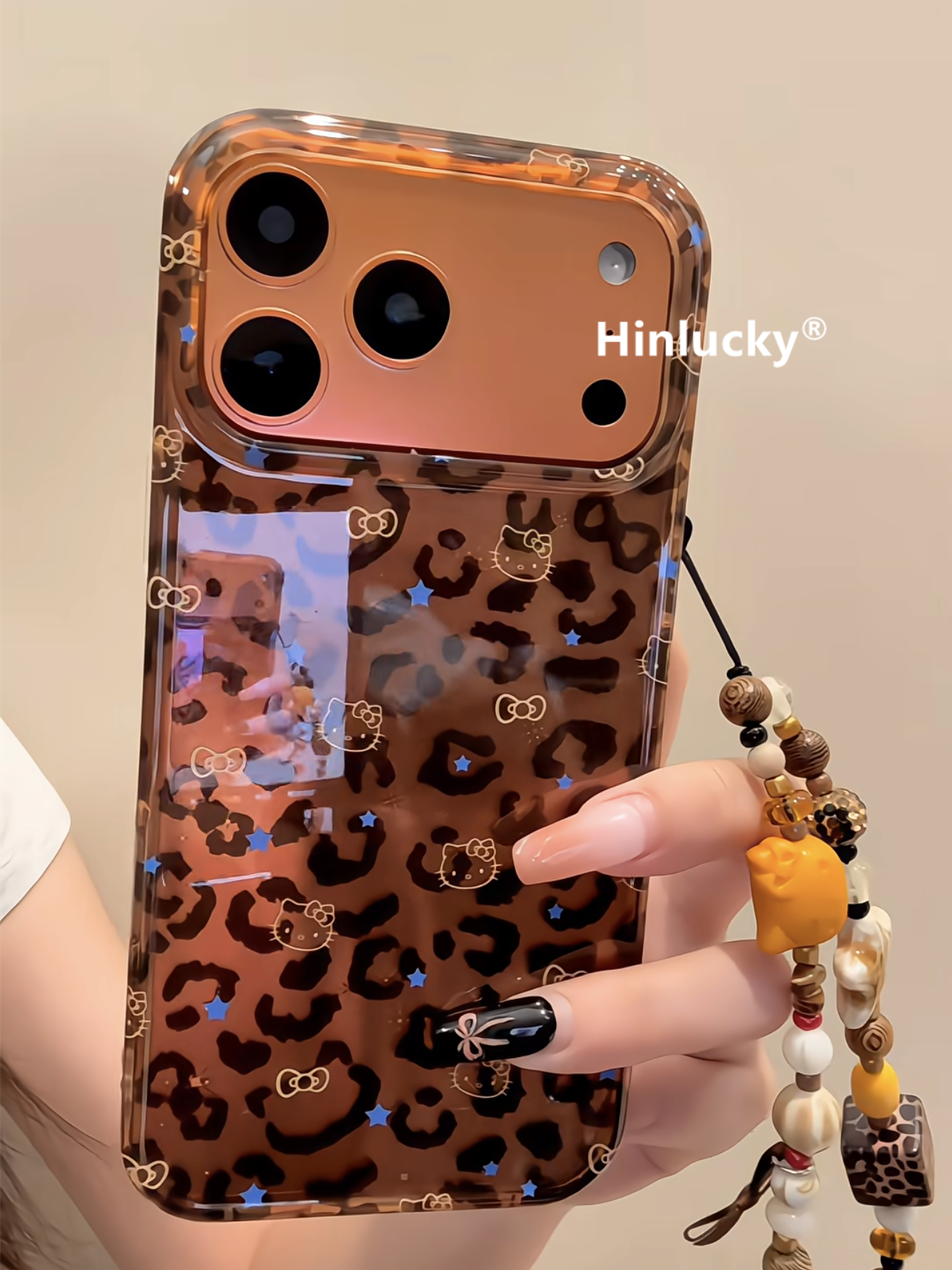 Hinlucky qəhvəyi bəbir çaplı mavi ulduz pişik Apple 17 üçün uyğun mobil telefon qutusu iphone16promax yeni 15 ikiqat qat 14 düşməyə qarşı qoruyucu örtük 13 əl daşıma zənciri 17pro super gözəl görünüş