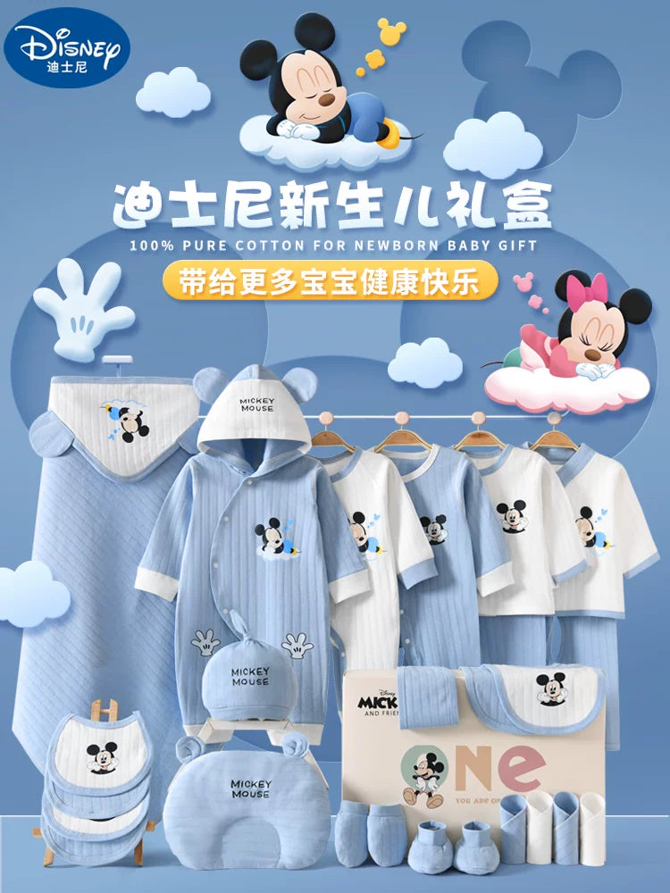 Disney Yenidoğulmuş Körpə Geyimləri Hədiyyə Dəsti - Yenidoğulmuşlar, Bir Aylıq Bayram və Yüksək Səviyyəli Hədiyyə üçün İdealdır