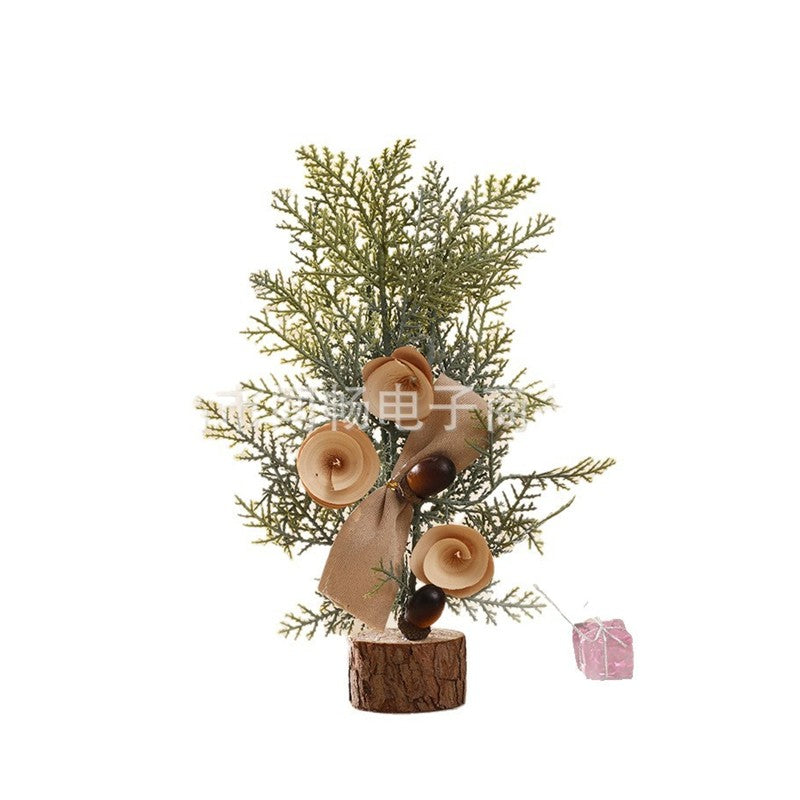 Christmas Home Decor: Mini Artificial Pine Needle Christmas Trees