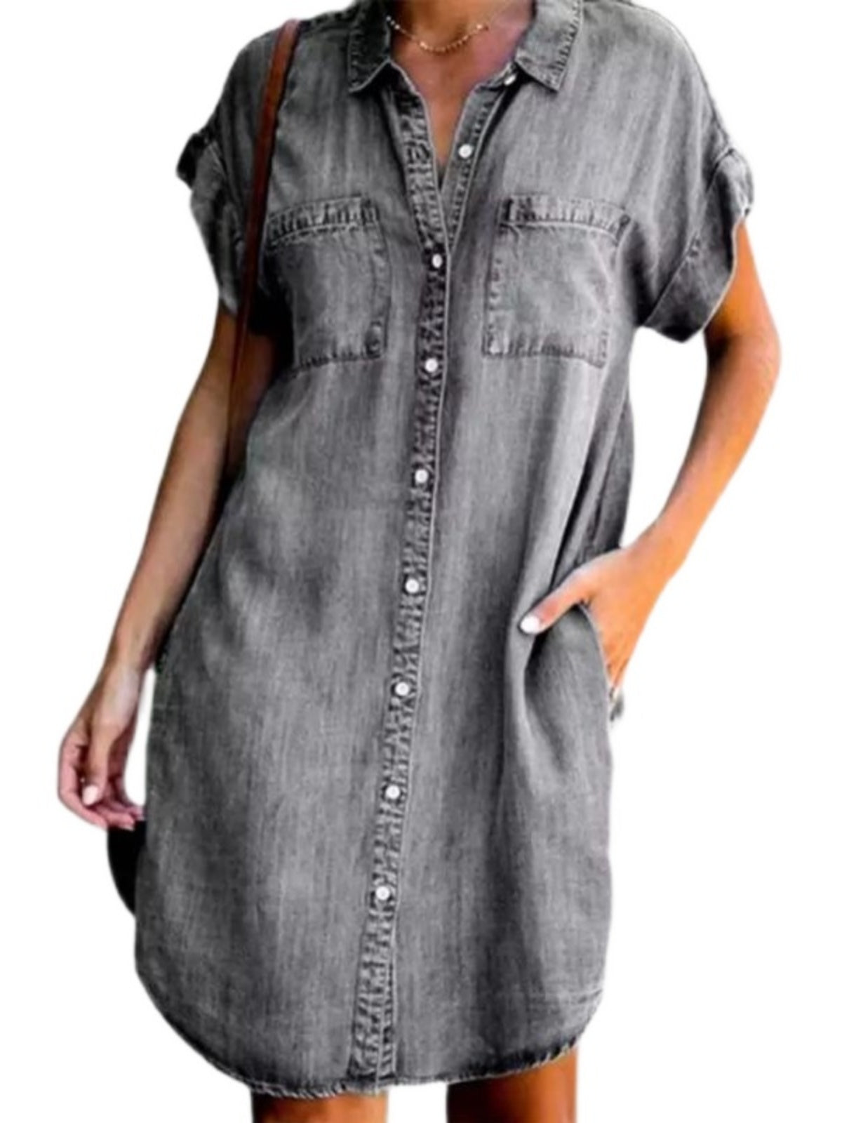 2025-ci il yay jeans qadın ziyafət geyimləri qadın denim köynək donu