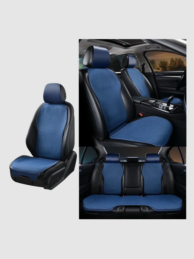 Linen car seat covers, slimming seat cushions, universal linen seat cushions, non-slip, breathable, tie-free, simple seat covers