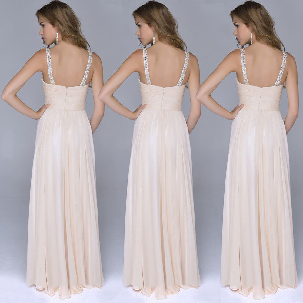 Qadınlar üçün seksual asma axşam donu, muncuqlu axşam donu, zərif yedək donu