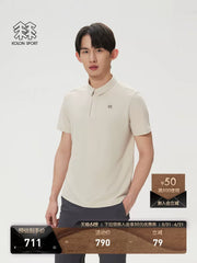 KOLON SPORT Kolon nəm uducu tez quruyan antibakterial kişi köynəyi kontrastlı qısaqollu pike POLO köynək