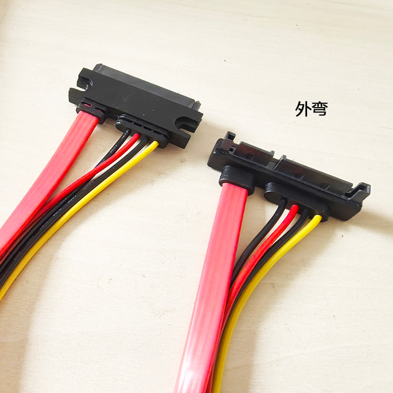 SATA kişidən qadın uzatma kabeli SATA7+15P sabit disk məlumat kabeli sata22pin uzatma kabeli