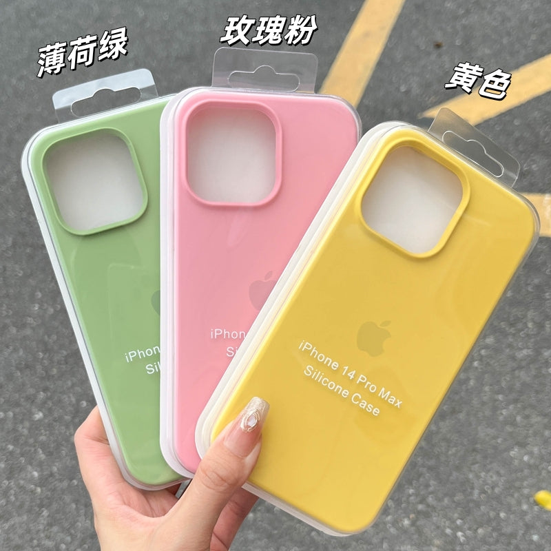[LOGO ilə maye silikon] Xiaohongshu 17promax Apple 16pm kreativ 15pro düşməyə qarşı uyğun 14pro yumşaq 13 qoruyucu örtük 12 qadın XS İnternet məşhur qabığı və yeni üçün uyğun rəngli Xiaohongshu cib telefonu qutusu